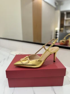 VALENTINO Pumps & Heels Leather (Gold-Red) EU35-39 B60202606033439119