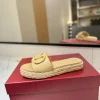 VALENTINO Slides & Slippers Leather-Raffia (Beige) EU35-39 B40202606033528109