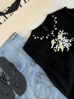 Alternative view of VALENTINO Sweaters & Knitwear Wool (Black-White-Green) C10202606010571129