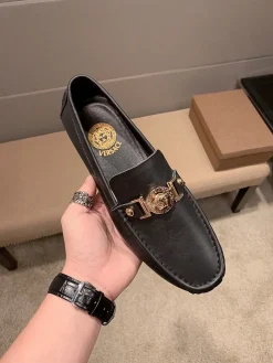 Alternative view of VERSACE Flats & Loafers Leather (Black) EU37-47 B10202606033546109