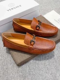 VERSACE Flats & Loafers Leather (Brown-Black) EU37-47 B30202606033541109