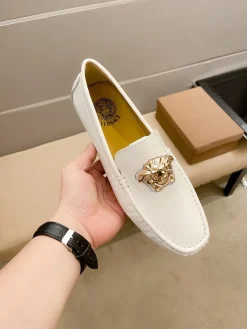 Alternative view of VERSACE Flats & Loafers Leather (White-Gold-Black) EU37-45 B0020260603355299