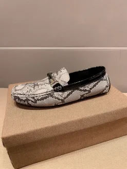 VERSACE Flats & Loafers Python Leather (White-Black) EU37-47 B0020260603355799