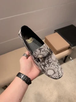 Alternative view of VERSACE Flats & Loafers Python Leather (White-Black) EU37-47 B0020260603355799