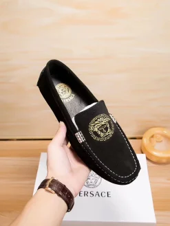 Alternative view of VERSACE Flats & Loafers Suede (Black-Gold) EU37-47 B0020260603355999