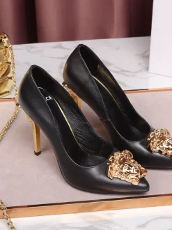 Alternative view of VERSACE Pumps & Heels Leather (Black-Gold) EU35-42 A9020260603356199