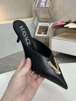 VERSACE Pumps & Heels Leather (Black-Gold) EU35-42 A9020260603356799