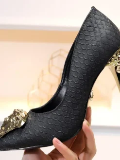 Alternative view of VERSACE Pumps & Heels Leather (Black-Gold) EU35-42 A9020260603357499