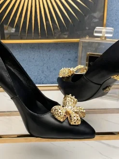 VERSACE Pumps & Heels Leather (Black-Gold) EU35-42 A9020260603357699