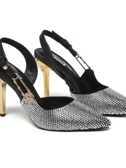 Alternative view of VERSACE Pumps & Heels Leather-Rhinestone (Black-Silver-Gold) EU35-42 A9020260603358099