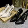 VERSACE Pumps & Heels Leather (White-Black) EU35-42 A9020260603356699
