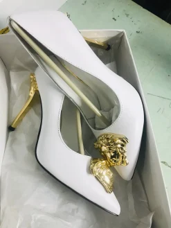 Alternative view of VERSACE Pumps & Heels Leather (White-Gold-Black) EU35-42 A9020260603356499