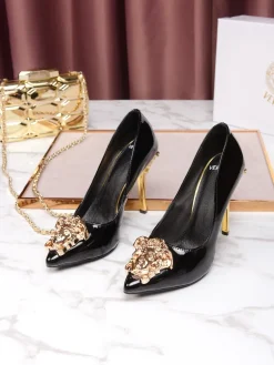 Alternative view of VERSACE Pumps & Heels Patent Leather (Black-Gold) EU35-42 A9020260603358299