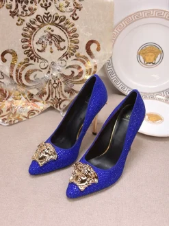 Alternative view of VERSACE Pumps & Heels Rhinestone (Blue-Gold) EU35-42 A9020260603358399