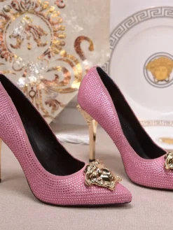 VERSACE Pumps & Heels Rhinestone (Pink-Gold) EU35-42 A9020260603357299