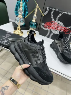 VERSACE Sneakers & Trainers Leather-Mesh-Suede (Black) EU35-46 B50202606033586119