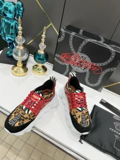 Alternative view of VERSACE Sneakers & Trainers Leather-Rubber (Red-Black-Brown-White) EU35-46 B50202606033589119