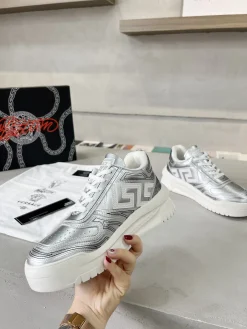 Alternative view of VERSACE Sneakers & Trainers Leather (Silver-White) EU39-46 B90202606033321129