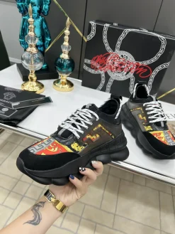 Alternative view of VERSACE Sneakers & Trainers Leather-Suede (Black-Red-Yellow-Grey) EU35-46 B50202606033588119