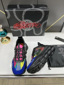 Alternative view of VERSACE Sneakers & Trainers Leather-Suede-Rubber (Black-Blue-Pink-Yellow-Green-Red) EU35-46 B50202606033587119