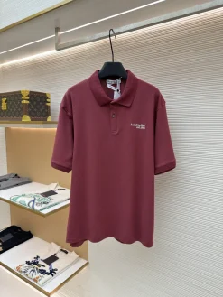 ACNE STUDIOS Shirts & Polos Pique Cotton (Burgundy) S-XL A25202607120643
