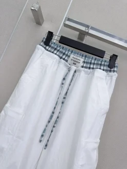 Alternative view of ACNE STUDIOS Trousers & Shorts Cotton (White-Blue) S-L A85202607050019