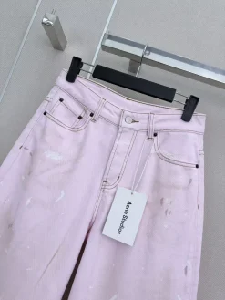 Alternative view of ACNE STUDIOS Trousers & Shorts Denim (Pink) 24-30 A75202607050021