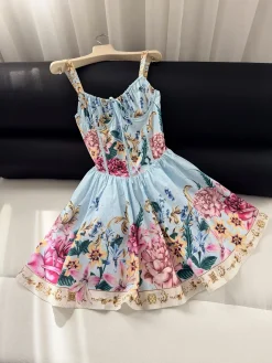 AGUA BY AGUA BENDITA Skirts & Dresses Cotton Blend (Light Blue-Pink-Green-Yellow) S_M_L D15202607050036