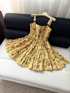 AGUA BY AGUA BENDITA Skirts & Dresses Cotton (Yellow) S-XL D85202607050035