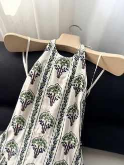 Alternative view of AGUA BY AGUA BENDITA Skirts & Dresses Embroidered Fabric (White-Green-Brown) S-XL A020202607050037