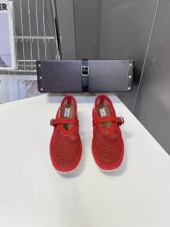 ALAIA Boat Shoes & Espadrilles Mesh-Leather (Red-White) EU35-40 B60202607050000