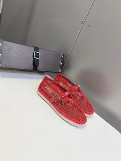 Alternative view of ALAIA Boat Shoes & Espadrilles Mesh-Leather (Red-White) EU35-40 B60202607050000
