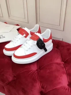Alternative view of ALEXANDER MCQUEEN Sneakers & Trainers Calfskin Leather (White-Red-Black) EU35-45 B30202607050002