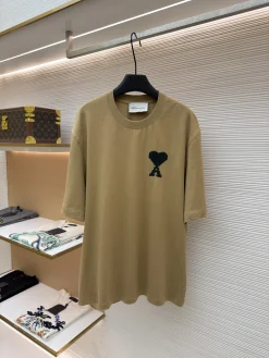 AMI T-shirts & Vests Cotton (Khaki) S-M-L-XL A20202607120695