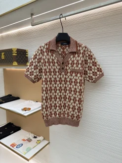 AMIRI Shirts & Polos Viscose Yarn (Brown-White) S-XL B35202607120296