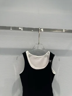 Alternative view of ANN ANDELMAN T-shirts & Vests Cotton Knit (Black-White) S-M-L A80202607050573