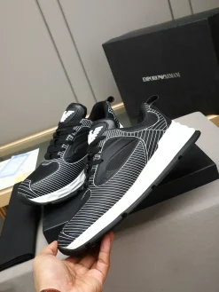 Alternative view of ARMANI Sneakers & Trainers Rubber Synthetic (Black-White) EU39-44 B40202607050072