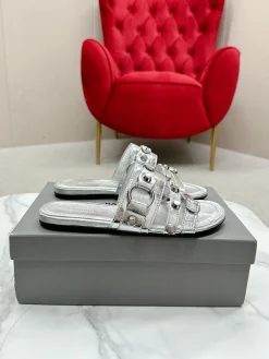 Alternative view of BALENCIAGA Slides & Slippers Metallic Leather (Silver) EU35-39 C00202607051473