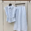 BALENCIAGA Suits Linen (Light Blue) S-M-L C55202607052148