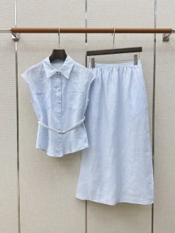 BALENCIAGA Suits Linen (Light Blue) S-M-L C55202607052148