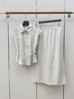 BALENCIAGA Suits Linen (Light Gray) S-L C55202607052138