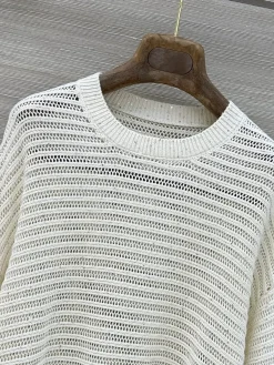 Alternative view of BALENCIAGA Sweaters & Knitwear Cotton Knit (White) S-L B10202607050789