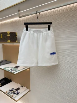 BALENCIAGA Trousers & Shorts Cotton Fleece (White-Blue) S-XL A45202607120630