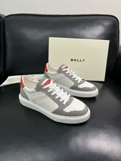 BALLY Sneakers & Trainers Calf Leather (White-Grey-Red) EU39-44 C90202607050083