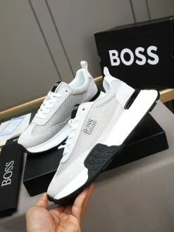 Alternative view of BOSS Sneakers & Trainers Calfskin Mesh (White-Black) EU38-44 B20202607050882