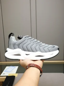 BOSS Sneakers & Trainers Knitted Fabric (Gray-White-Black) EU38-44 B20202607050879