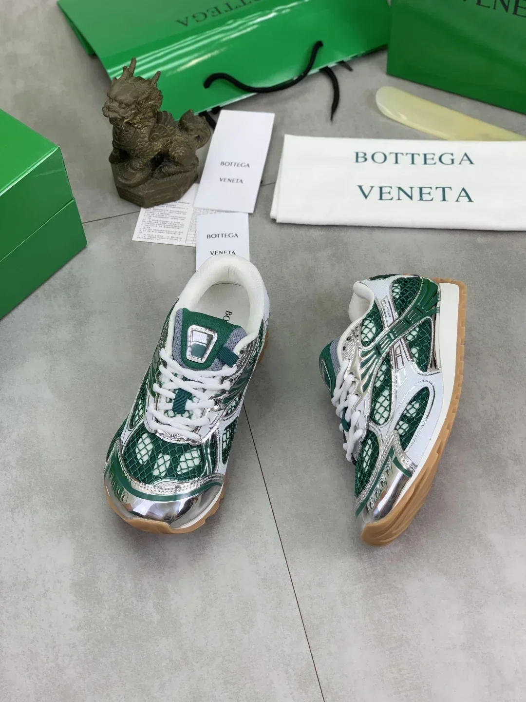BOTTEGA VENETA Sneakers & Trainers Mesh Leather (Green-Silver-White) EU35-45 B40202607051015 - Image 2