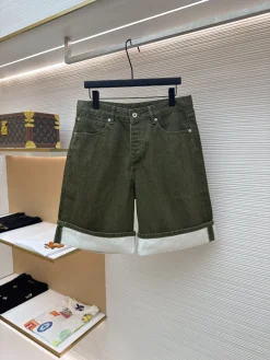 BOTTEGA VENETA Trousers & Shorts Denim (Green-White) 48-52 A85202607120134