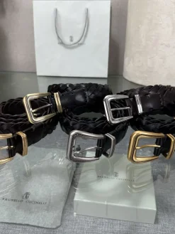 BRUNELLO CUCINELLI Belts Braided Leather (Black) A90202607050036