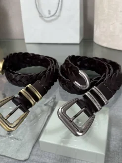 BRUNELLO CUCINELLI Belts Braided Leather (Brown) A90202607050038